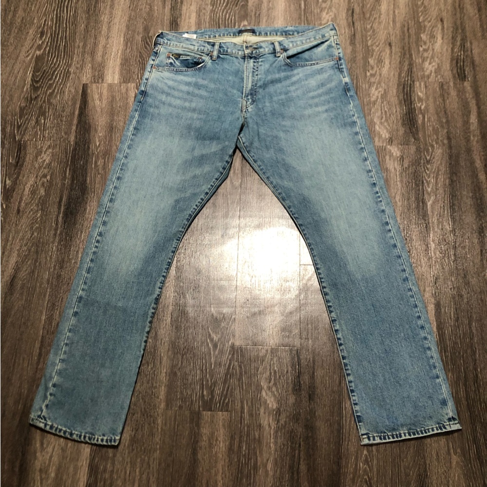 Polo Ralph Lauren Varick Slim Straight Stretch Jeans 38x34 Light/Medium Wash